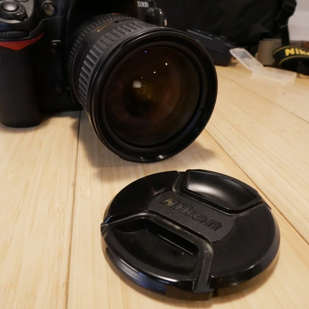 Nikon D300 Digital SLR Camera with Lens, Case, Straps, Battery, Charger, CF Card